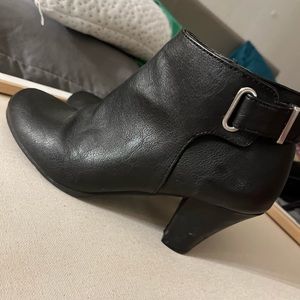 Black Leather  Fergalicious Booties size 7.5